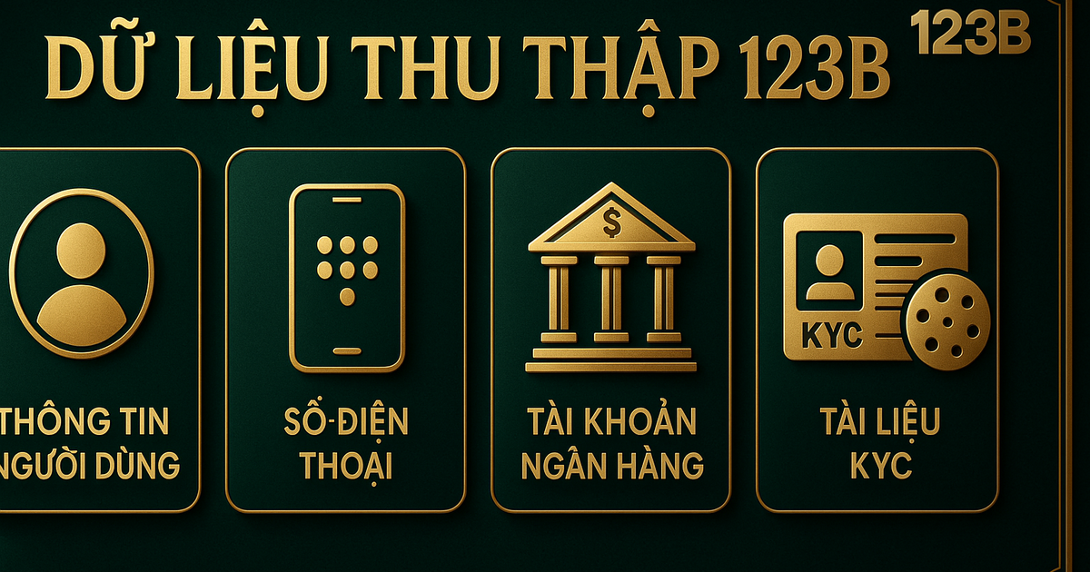 Các loại dữ liệu cá nhân 123B thu thập khi sử dụng dịch vụ